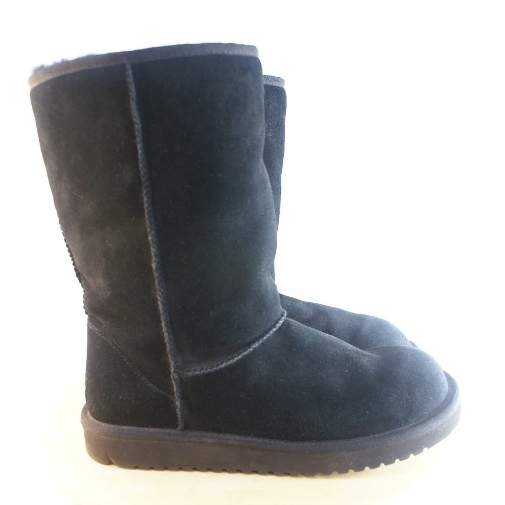 Koolaburra by UGG Victoria Black Suede Tall Winter Boots 1017089 Women 9